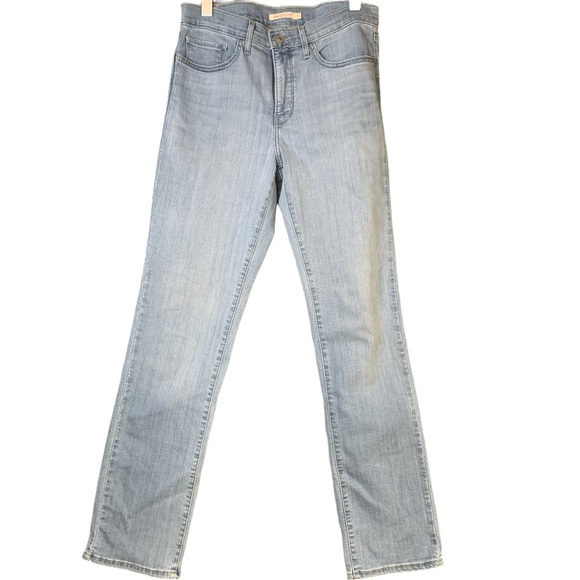 Levi's Denim - Levis 314 Shaping Straight Light Wash 31W/32L Stretchy Denim Jeans High Rise 70s